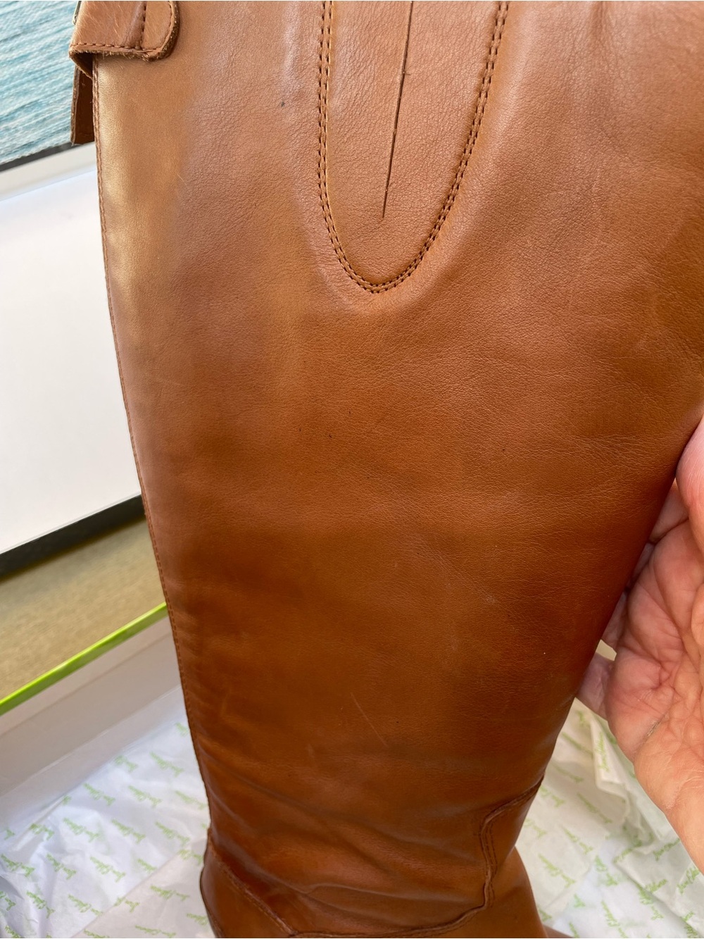 Sam Edelman Women’s Tall Leather Riding Boots in Whiskey Brown Size 7.5 - Picture 3 of 5